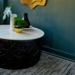 Florence Broadhurst Slub Charcoal 039405 interior 1