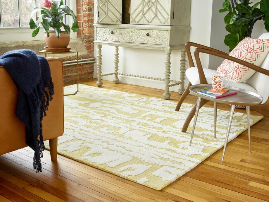 Florence Broadhurst Waterwave Stripe Citron 039906 interior 1