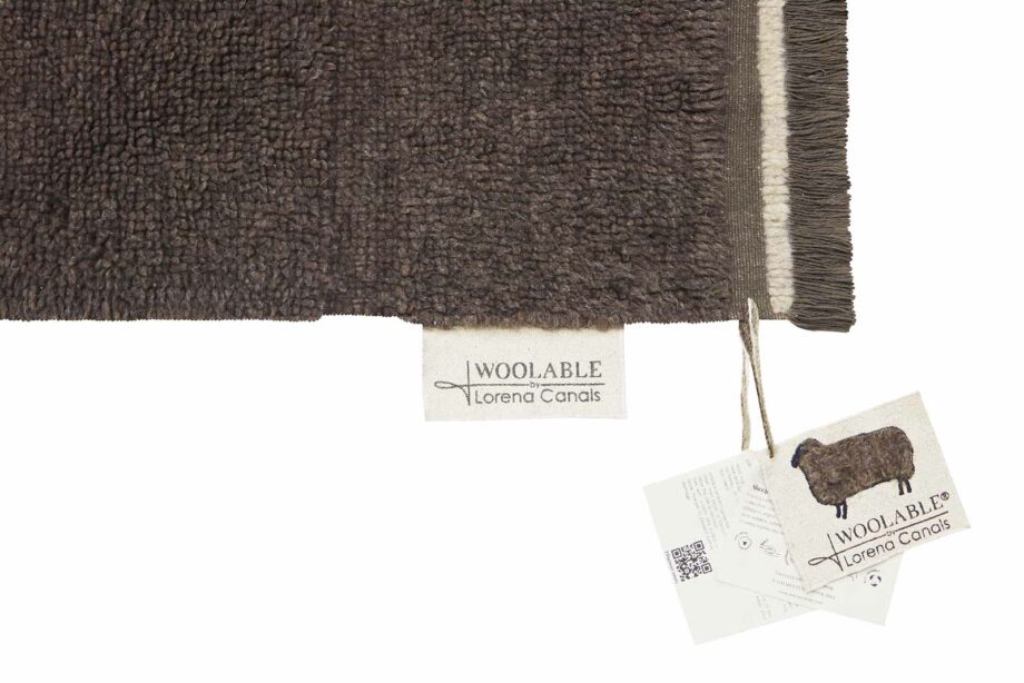 Lorena Canals Woolable carpet Steppe Sheep Brown WO STEPPE BW etiquetas