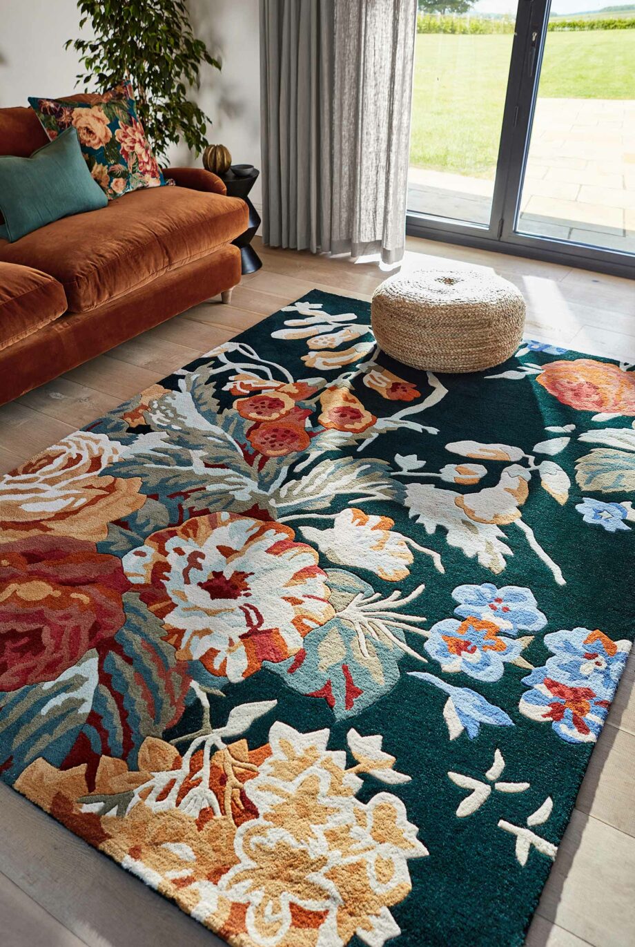 Sanderson Stapleton Park Navy Burnt Orange 45318 interior 3