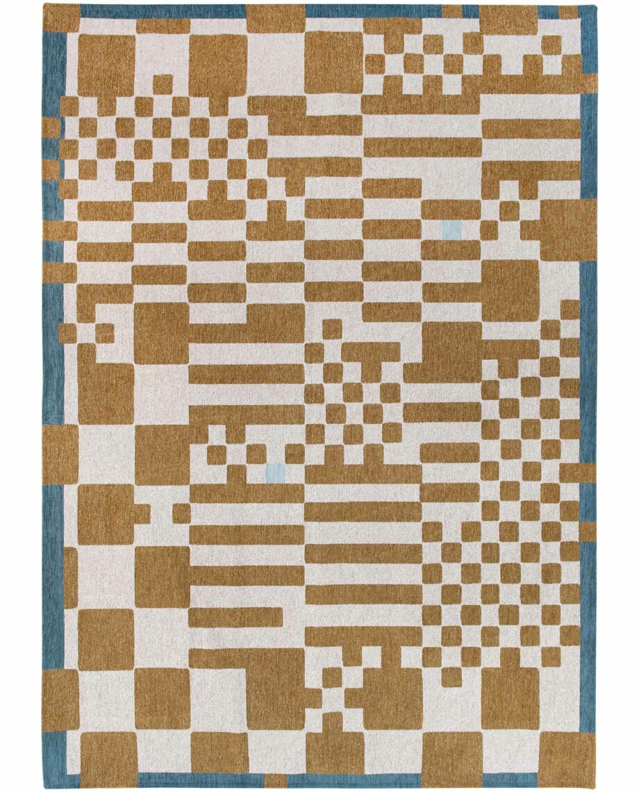 Louis De Poortere Rug, Craft Honey 9338, Chess design