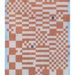 Louis De Poortere Rug, Craft Nude 9341, Chess design
