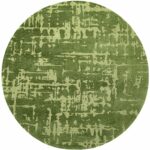 Louis De Poortere Rug, Structures Perrier's Green 9202, Baobab design