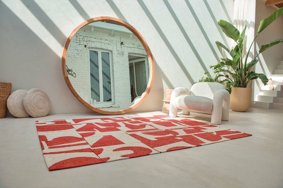 Louis De Poortere rug Craft Papercut 9364 Rust interior 1