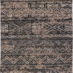Louis De Poortere Teppich, Antiquarian Black Rabat 9113, Kilim design