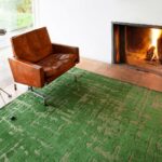 Louis De Poortere tapijt, Structures Perrier's Green 9202, Baobab design
