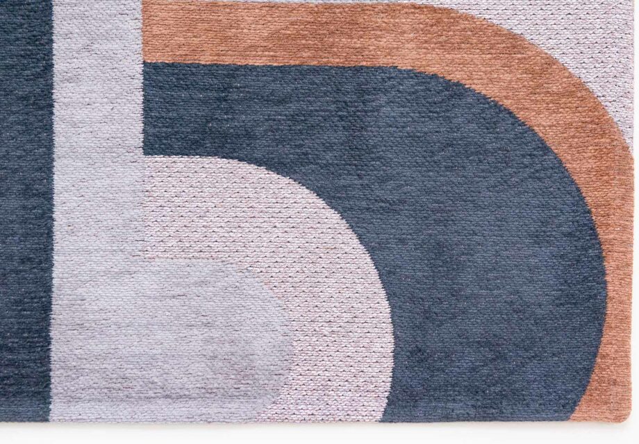 Louis De Poortere tapis LX 9196 Nuance Module Camel Blue corner