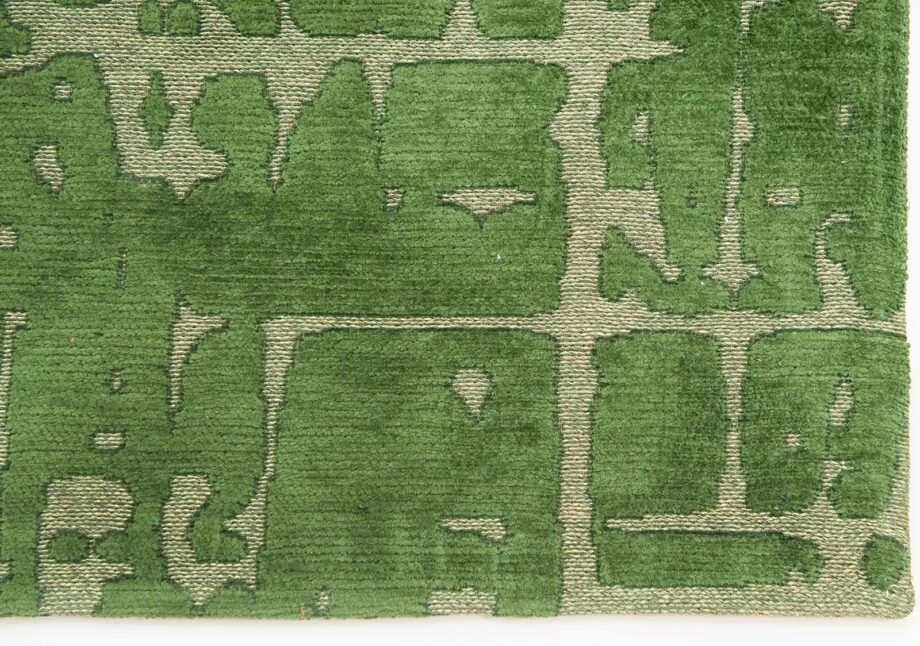 Louis De Poortere tapis LX 9202 Structures Baobab Perrier Green corner