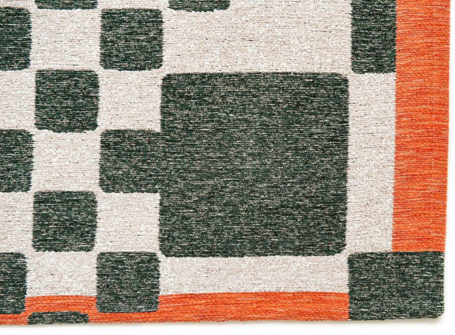 Louis De Poortere Teppich, Craft Deep Green 9339, Chess design