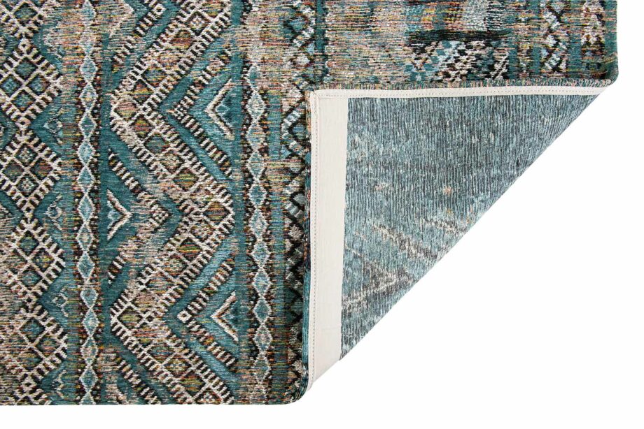 Louis De Poortere teppich LX 9110 Antiquarian Kilim Zemmuri Blue back