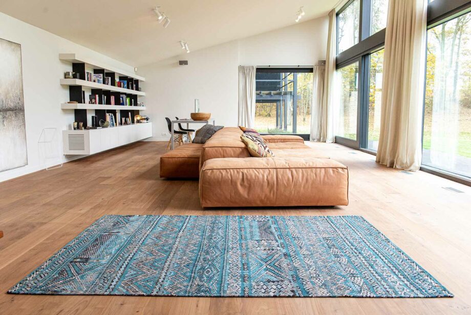 Louis De Poortere teppich LX 9110 Antiquarian Kilim Zemmuri Blue interior 2