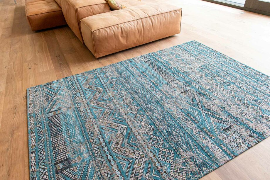 Louis De Poortere teppich LX 9110 Antiquarian Kilim Zemmuri Blue interior 6