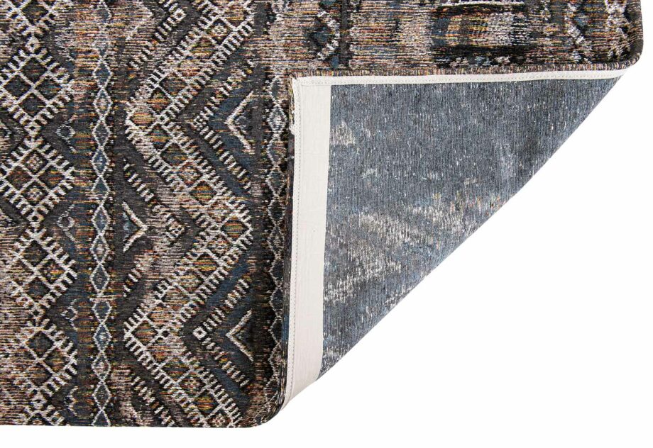 Louis De Poortere teppich LX 9113 Antiquarian Kilim Black Rabat back