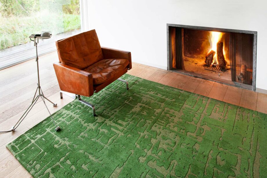 Louis De Poortere teppich LX 9202 Structures Baobab Perrier Green interior 3