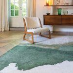 Louis De Poortere Teppich, Meditation Palm Green 9331, Lagoon design