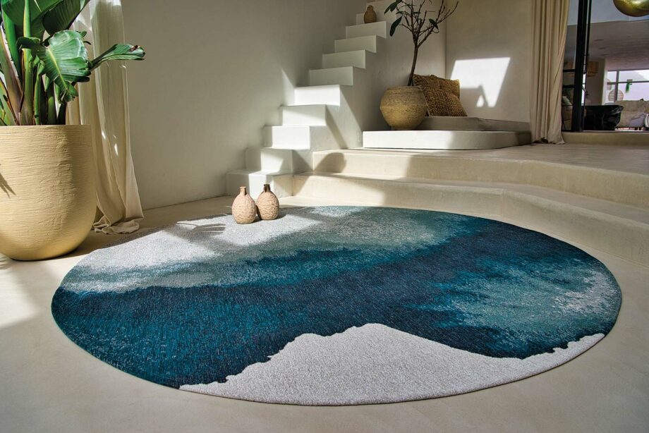 Louis De Poortere Teppich, Meditation Inkjet 9332, Lagoon design