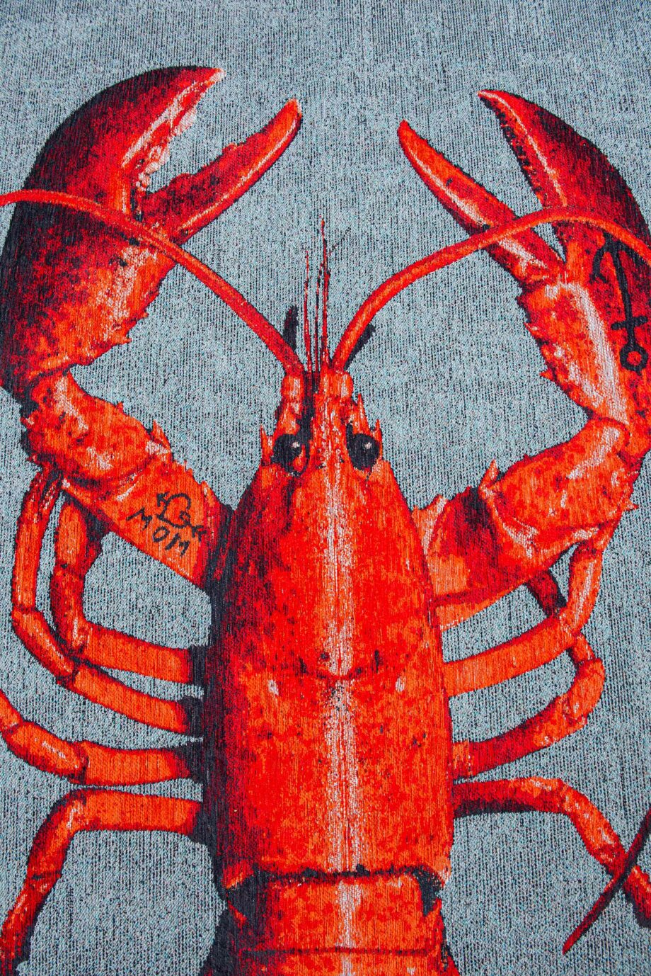 Louis De Poortere Teppich, Pop Steam Red 9389, Lobster design