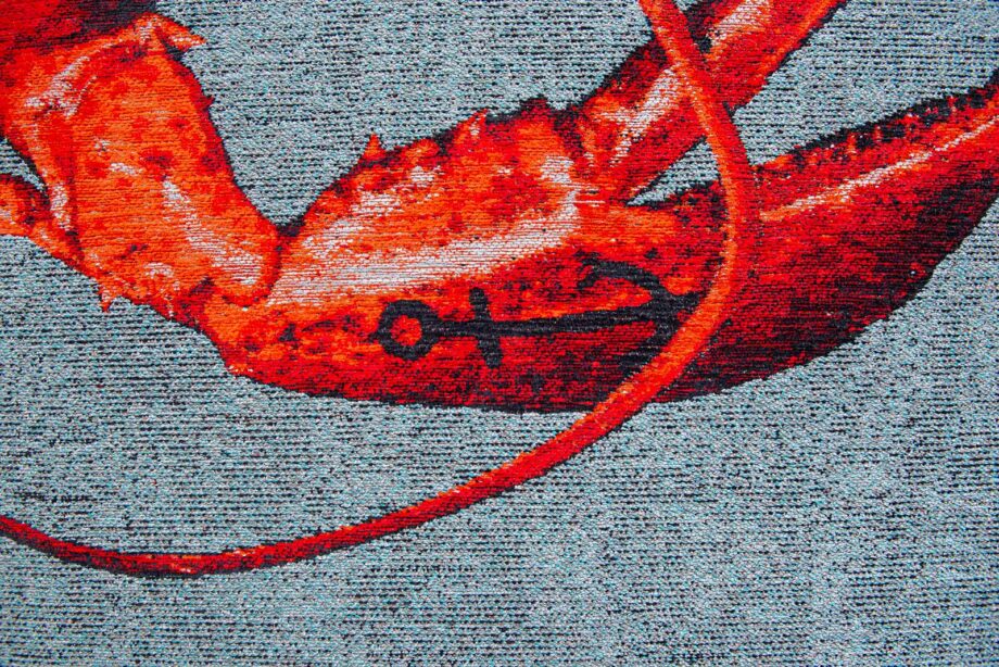 Louis De Poortere Teppich, Pop Steam Red 9389, Lobster design