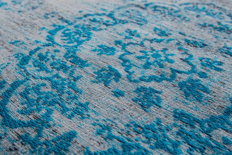 tapijt Louis De Poortere LX8255 Fading World Medaillon Grey Turquoise zoom