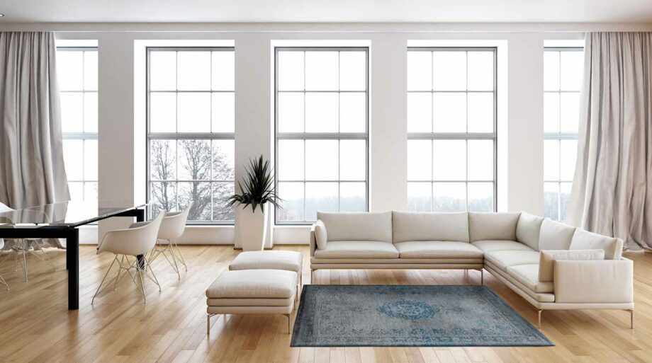teppich Louis De Poortere LX 8255 Fading World Medaillon Grey Turquoise interior