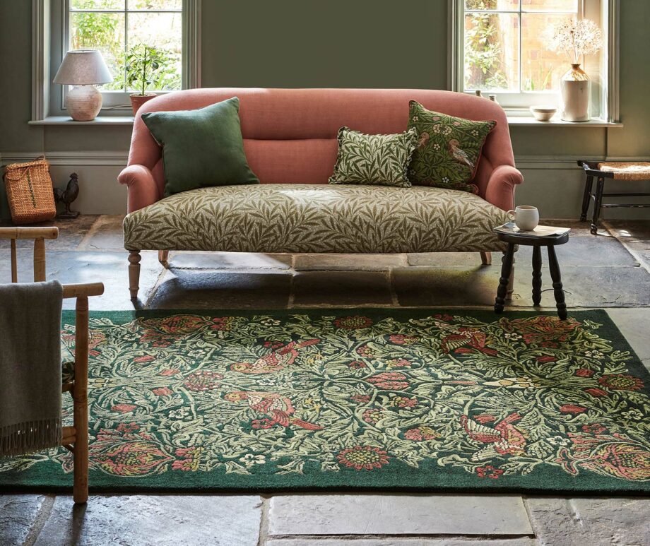 Morris & Co Rug, Bird Tump Green 128307