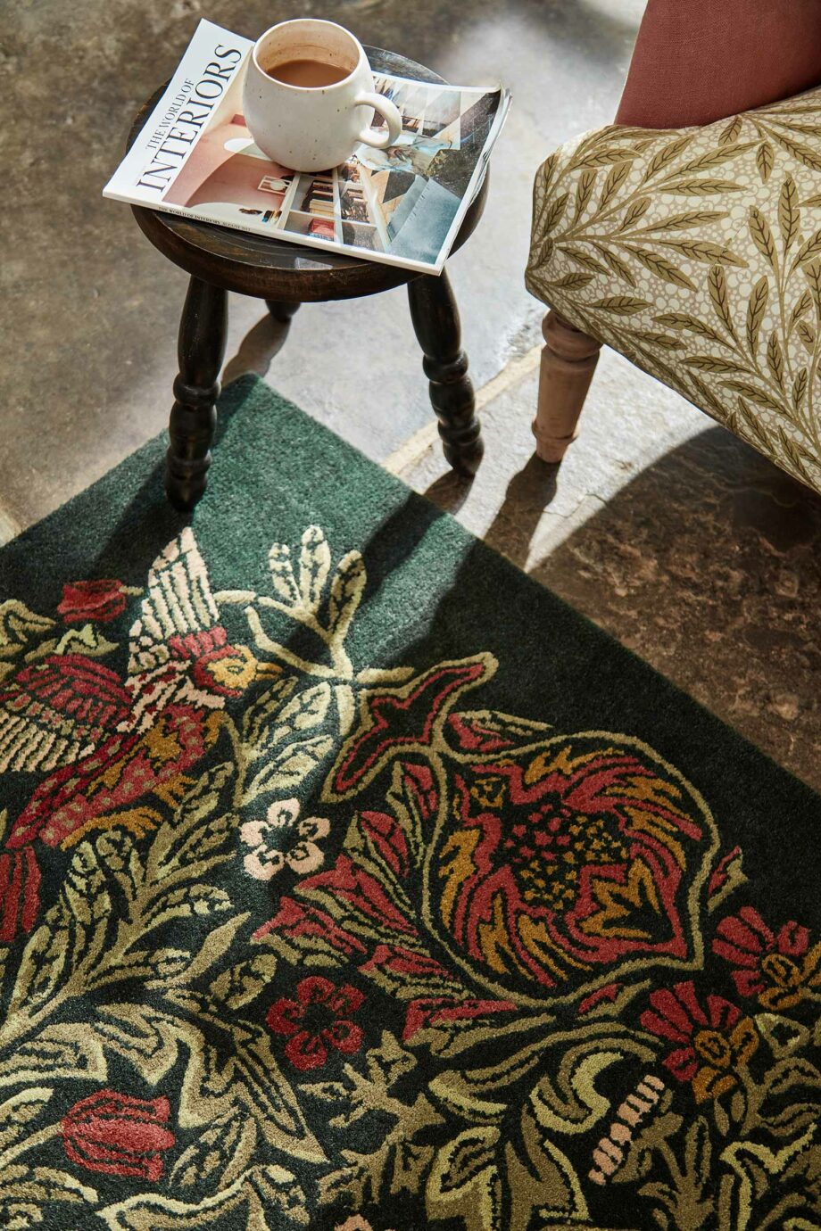 Morris & Co Rug, Bird Tump Green 128307