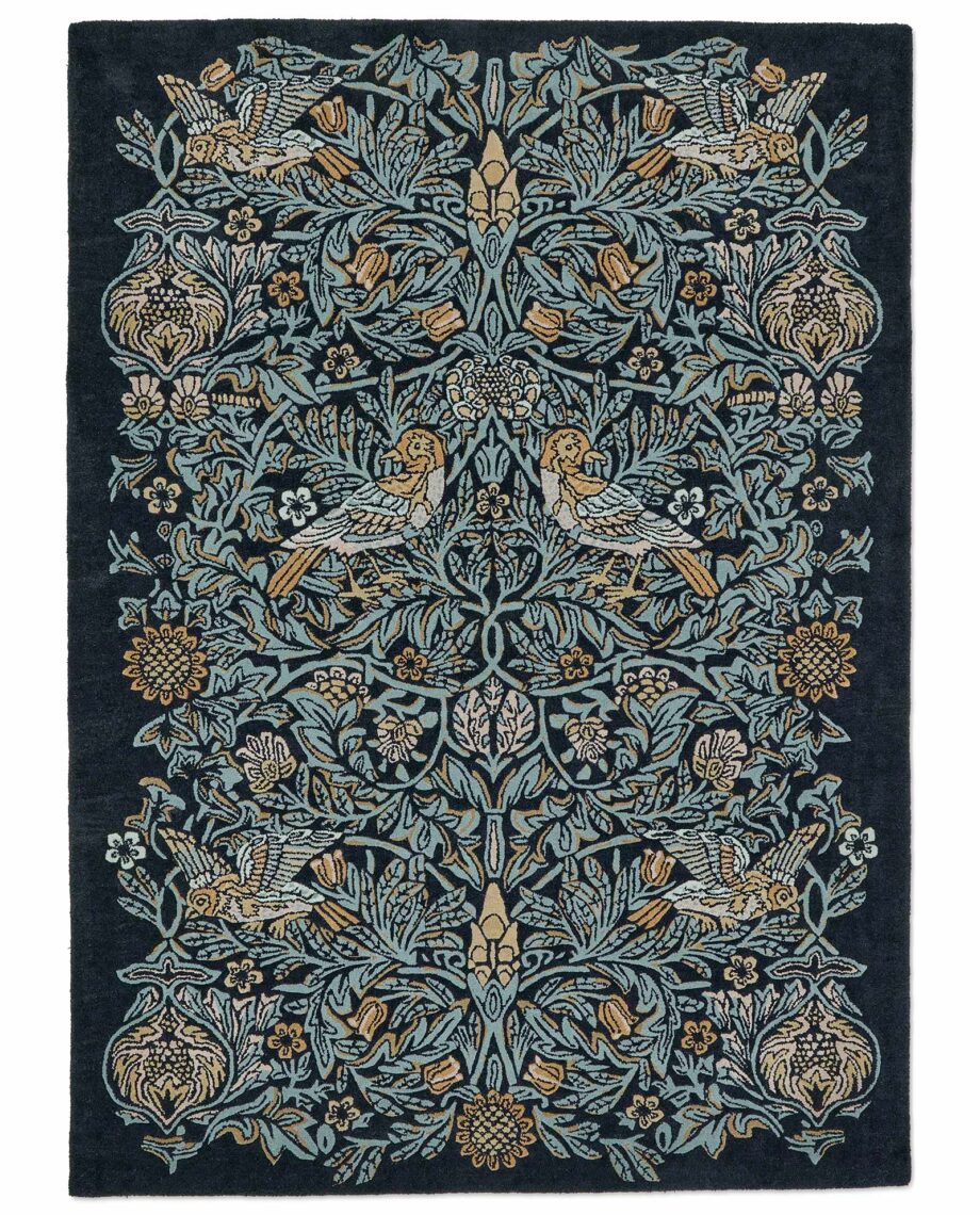 Morris & Co Rug, Bird Webbs Blue 128308