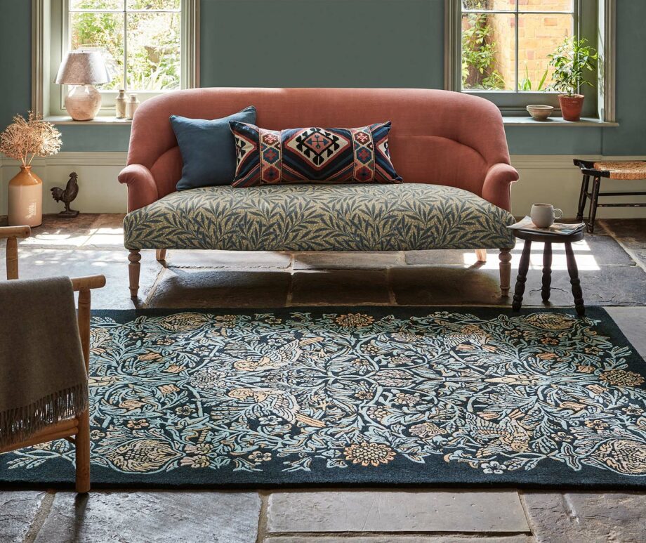 Morris & Co Rug, Bird Webbs Blue 128308