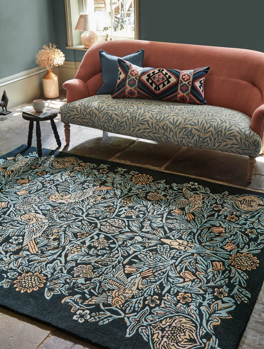 Morris & Co Rug, Bird Webbs Blue 128308