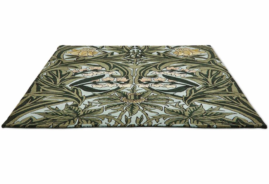 Morris & Co Rug, Bluebell Leafy Arbour Green 127607