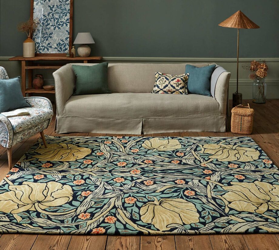 Morris & Co Rug, Pimpernel Indigo 28818