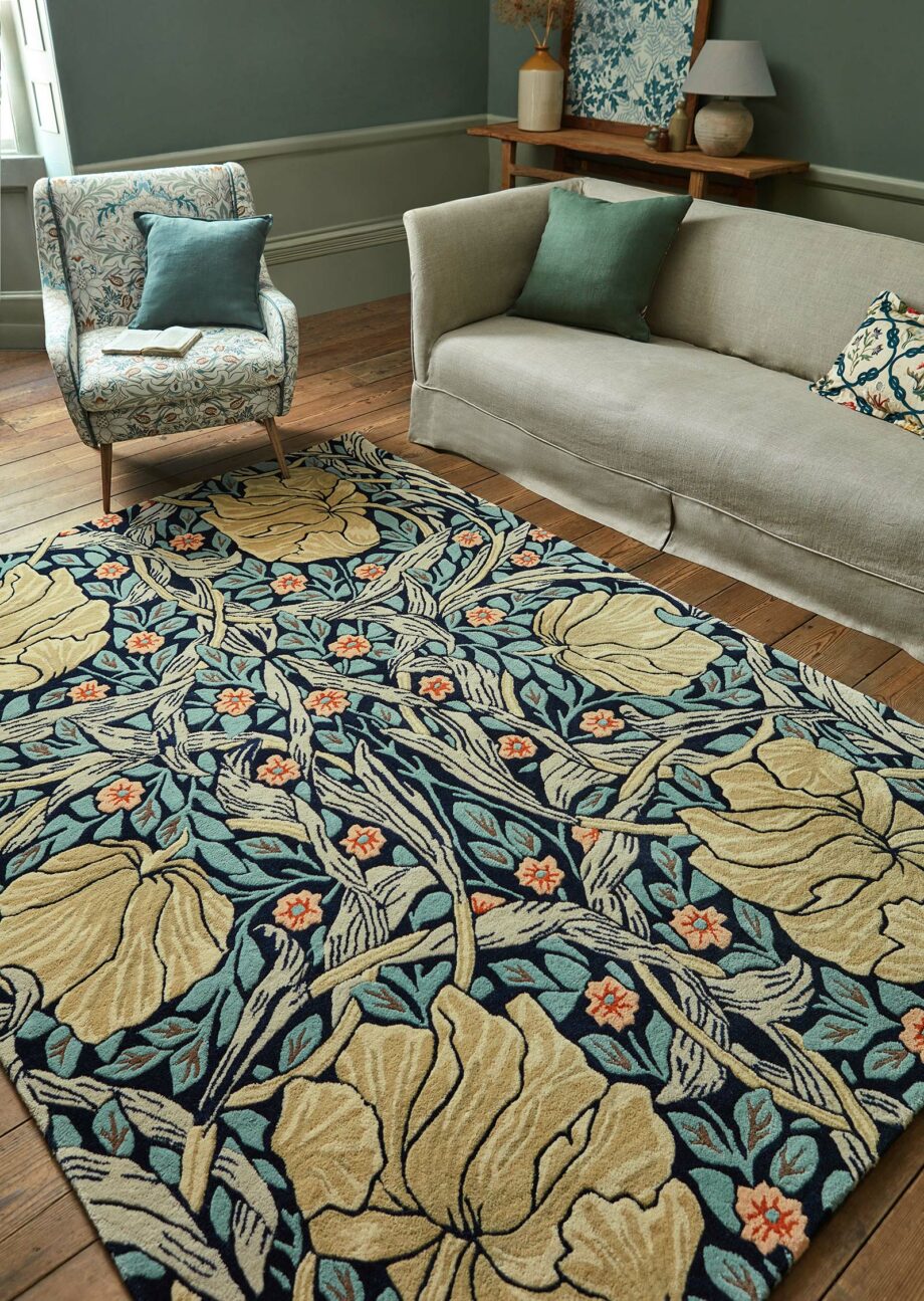 Morris & Co Rug, Pimpernel Indigo 28818