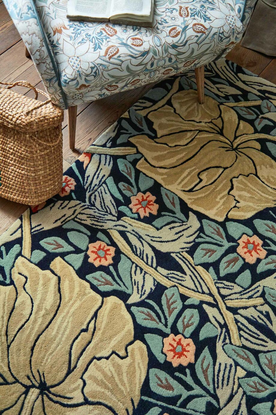Morris & Co Rug, Pimpernel Indigo 28818