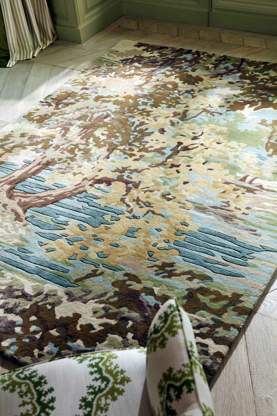 Sanderson Ancient Canopy Fawn Olive Green 146701 interior 2