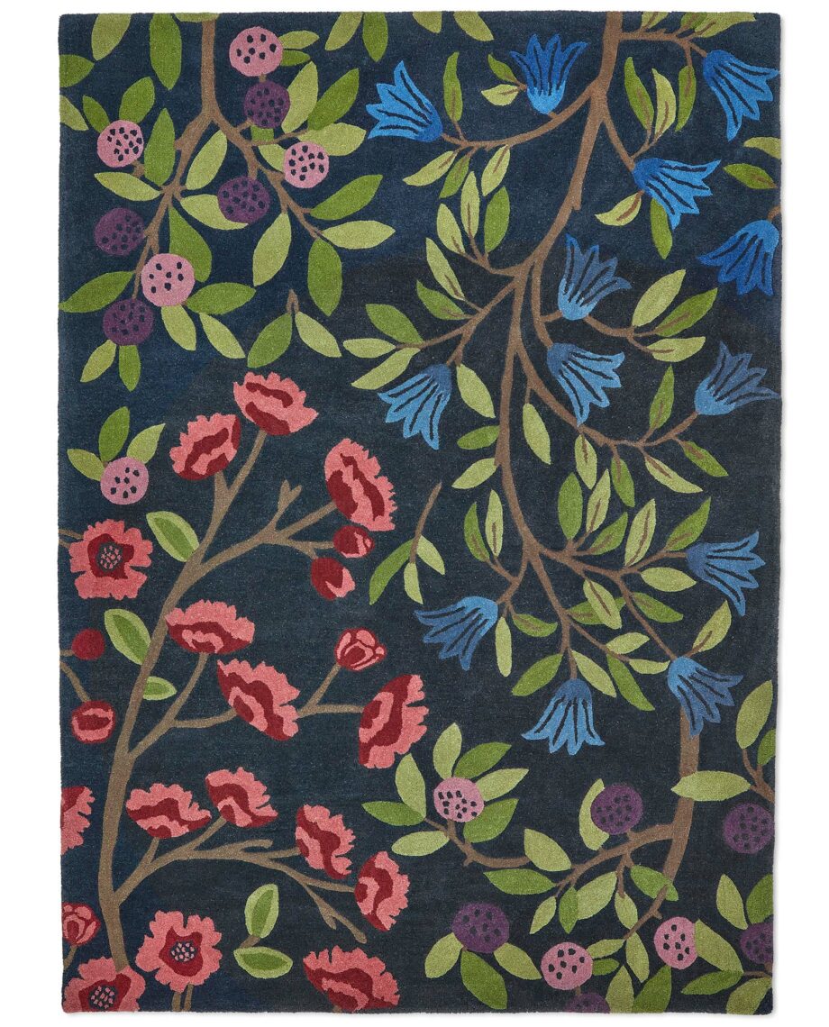 Sanderson tapis, Foraging Indigo 146618