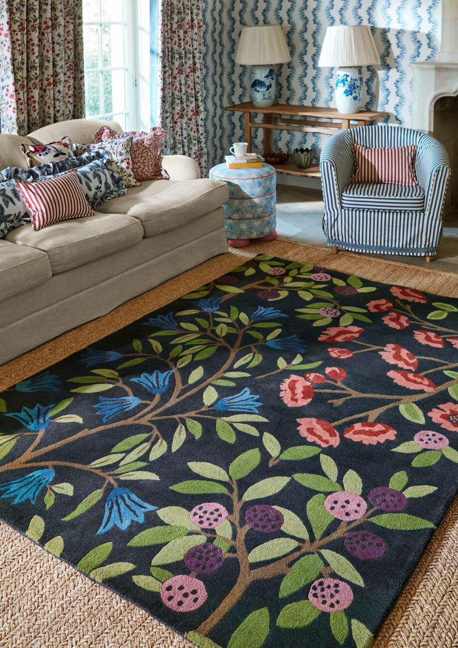 Sanderson tapis, Foraging Indigo 146618