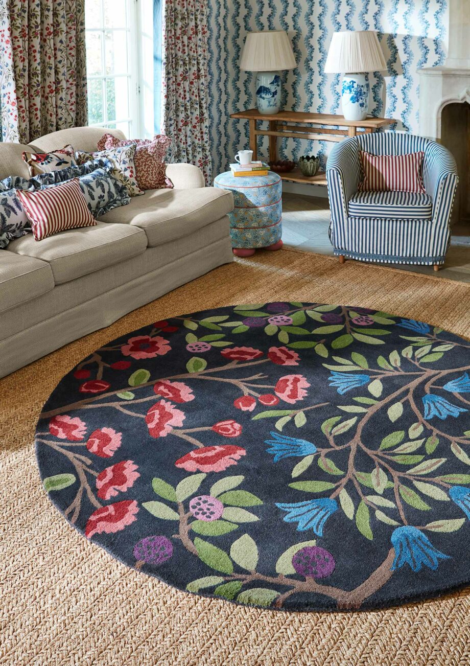 Sanderson tapis, Foraging Indigo 146618
