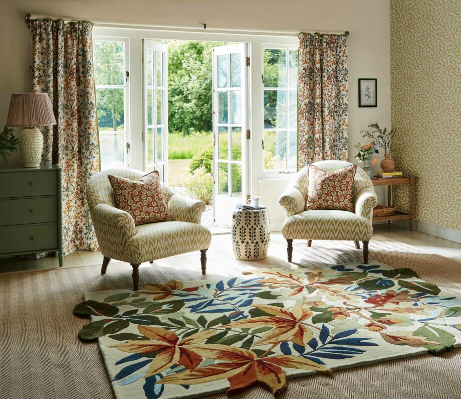 Sanderson Robins Wood Russet Brown 146501 interior 1