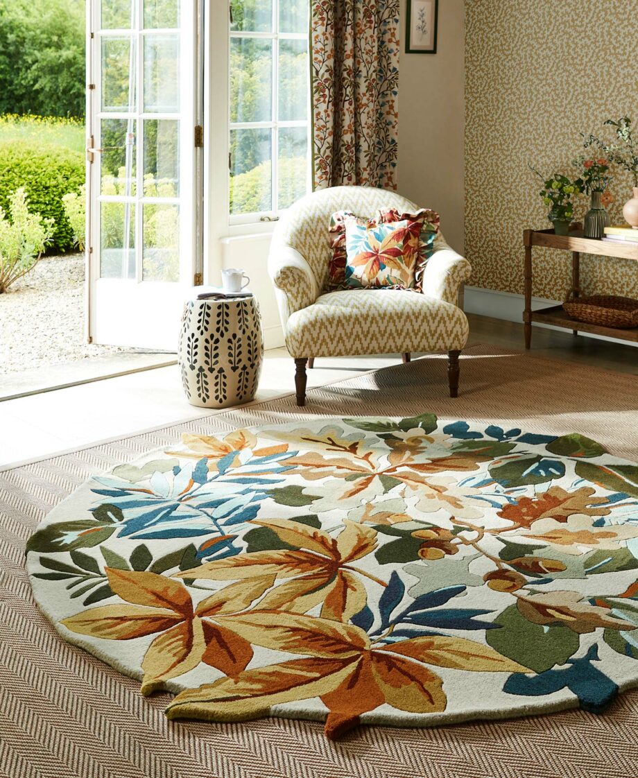 Sanderson Robins Wood Russet Brown 146501 round interior 2