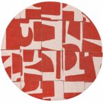Louis De Poortere Rug, Craft Rust 9364, Papercut design