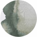 Louis De Poortere Teppich, Meditation Palm Green 9331, Lagoon design