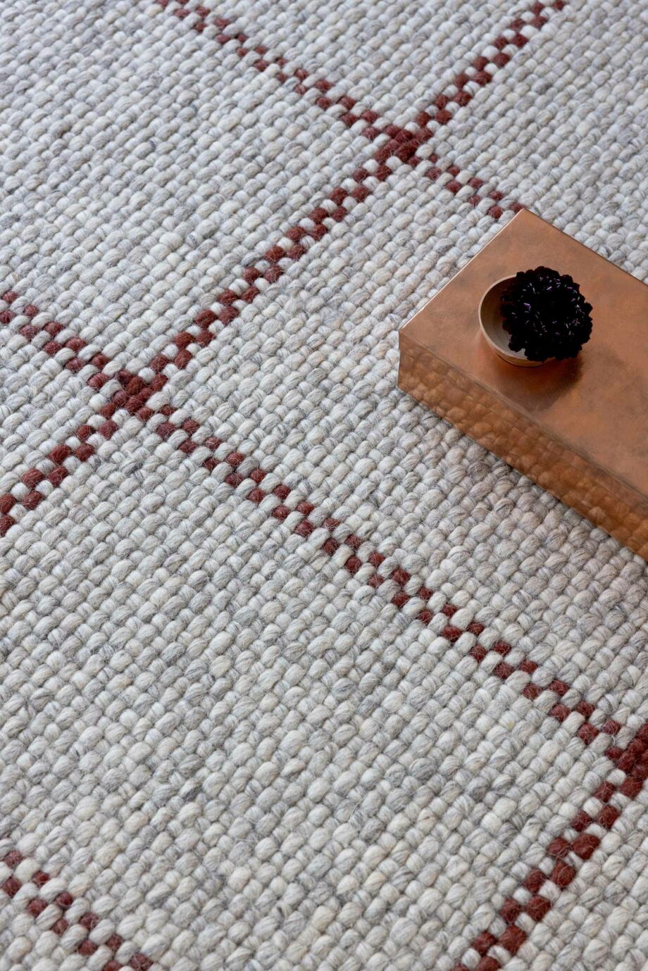 Brink Campman Craft Matter Check Ash Stone Red 049100 interior B