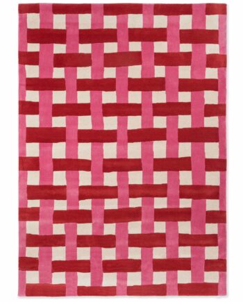 Harlequin Basket Weave Coral Rose 144102 A