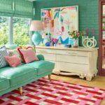 Harlequin Basket Weave Coral Rose 144102 interior A