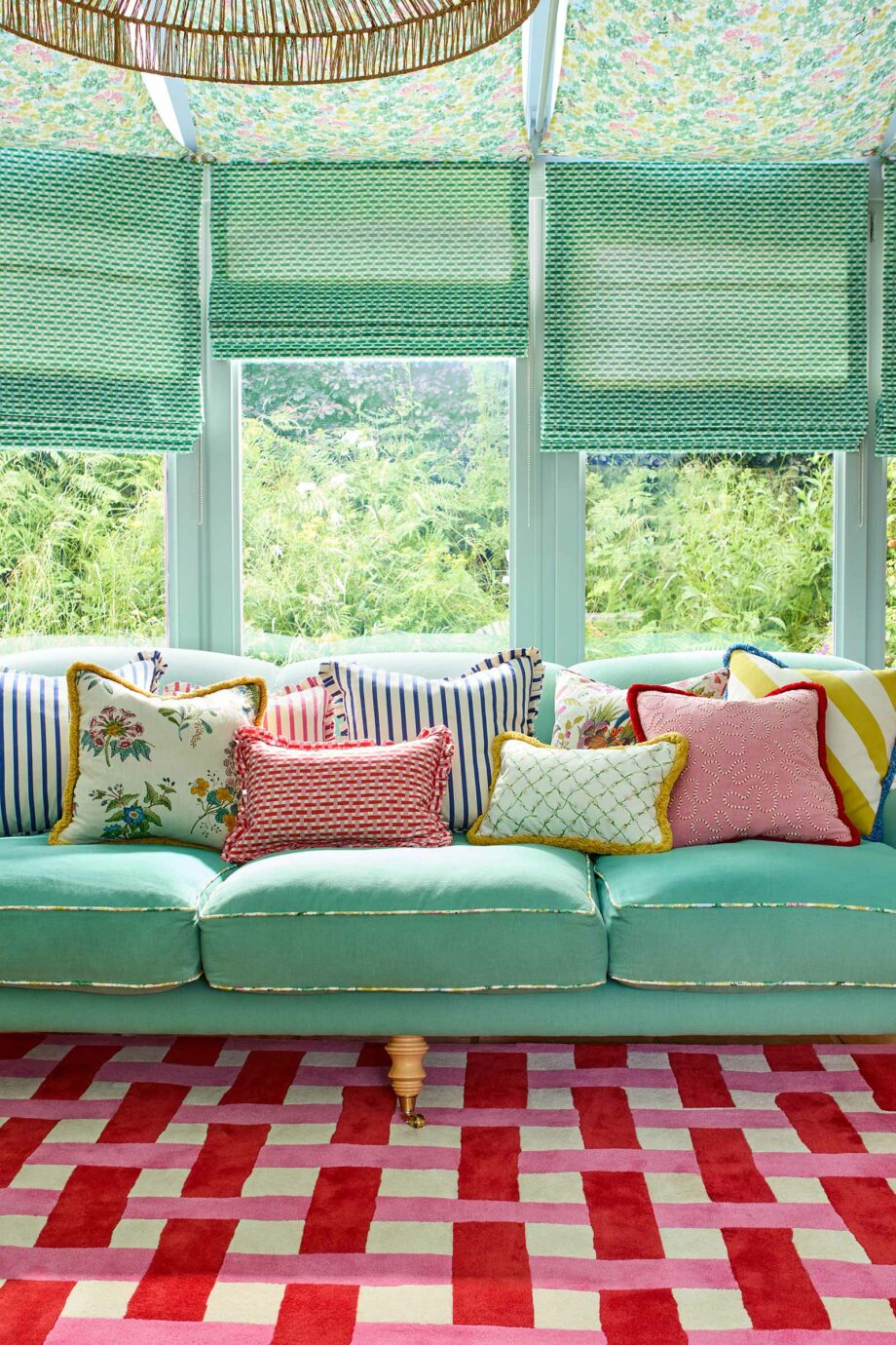 Harlequin Basket Weave Coral Rose 144102 interior B