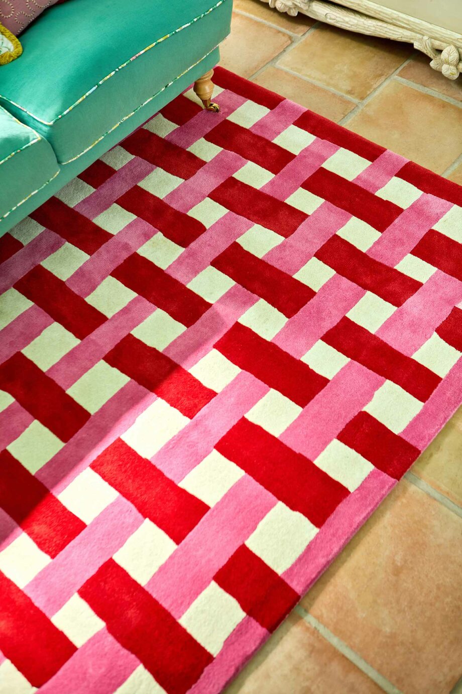 Harlequin Basket Weave Coral Rose 144102 interior C