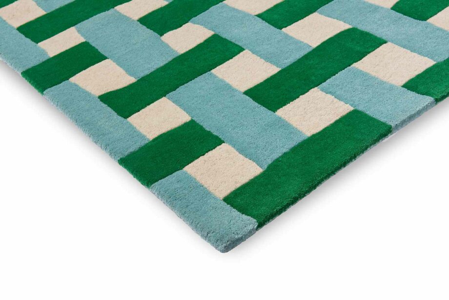 Harlequin Basket Weave Emerald Aquamarine 144107 E