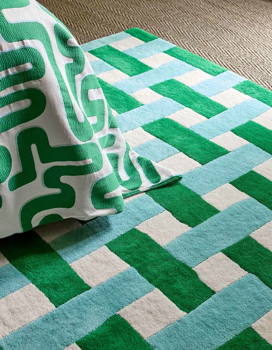 Harlequin Basket Weave Emerald Aquamarine 144107 interior C