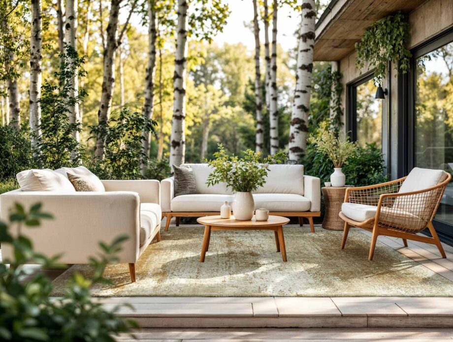 Louis De Poortere rug Mad Men Virgin Land 9654 Mercury outdoor