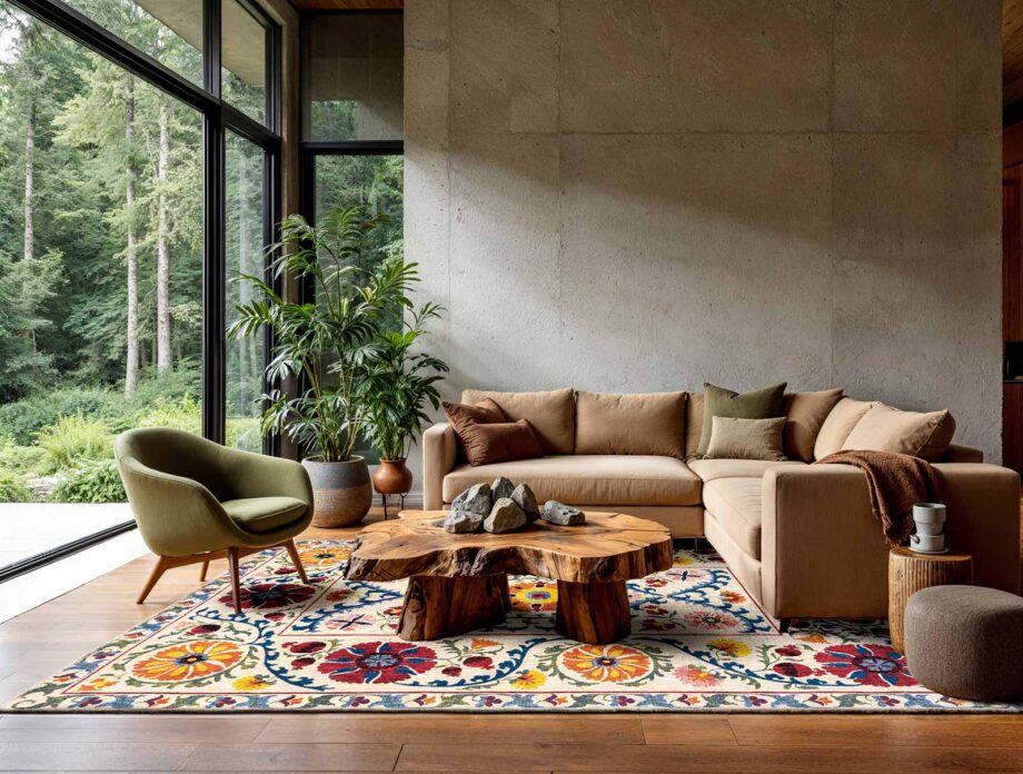 Louis De Poortere tapijt Antiquarian Suzani 9728 Origine Ambiance